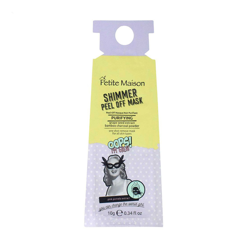 Маска-плівка для обличчя Petite Maison Shimmer Peel Off Mask Purifying з активованим вугіллям бамбуку, 10 г